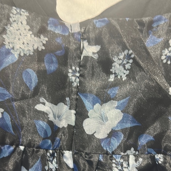 Lulu's Blue and White Ruched Tie Front Sundress - Picture 14 of 15